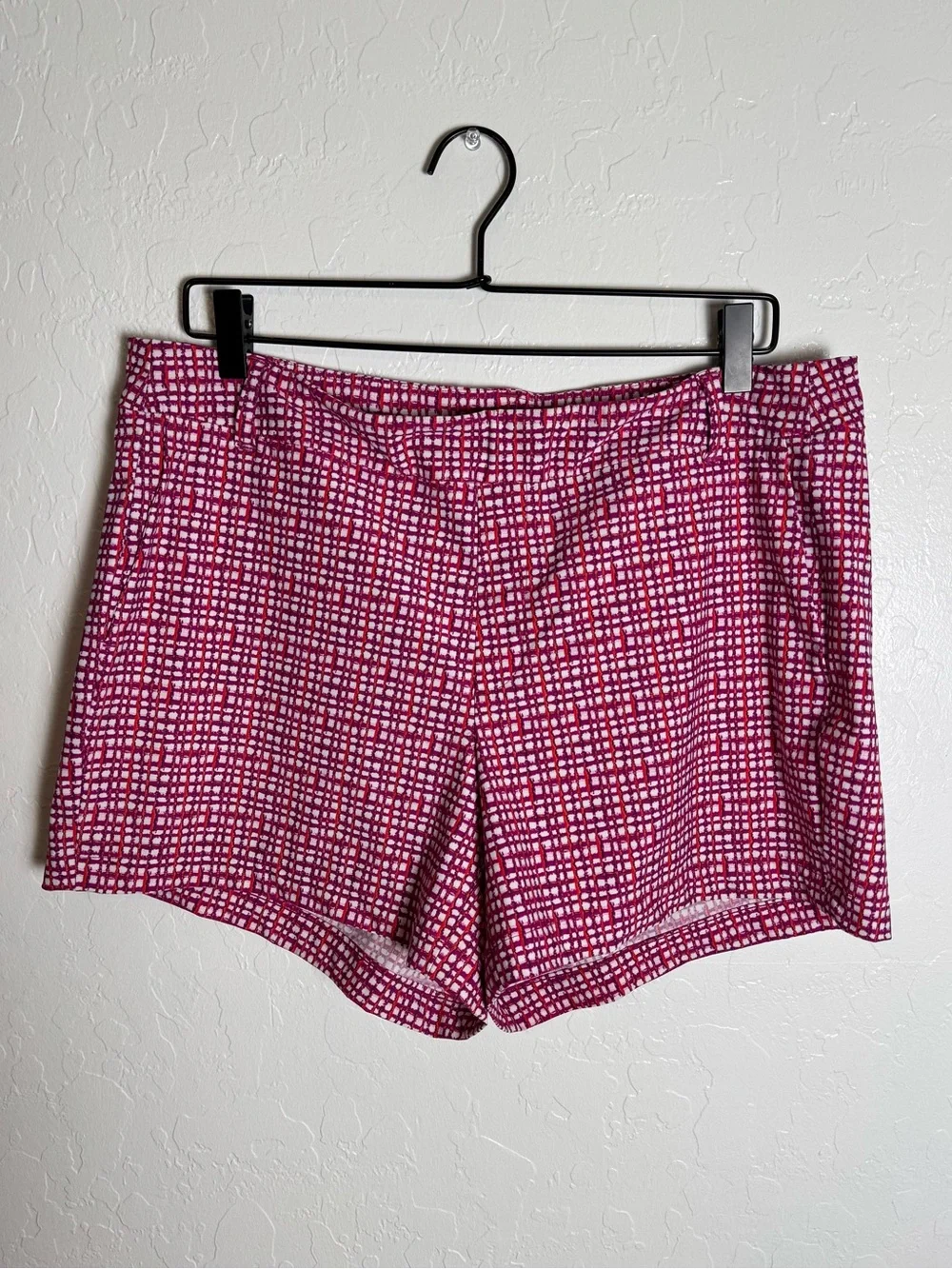 SPANX Hibiscus Gingham Sunshine Pull On Shorts 4” XL